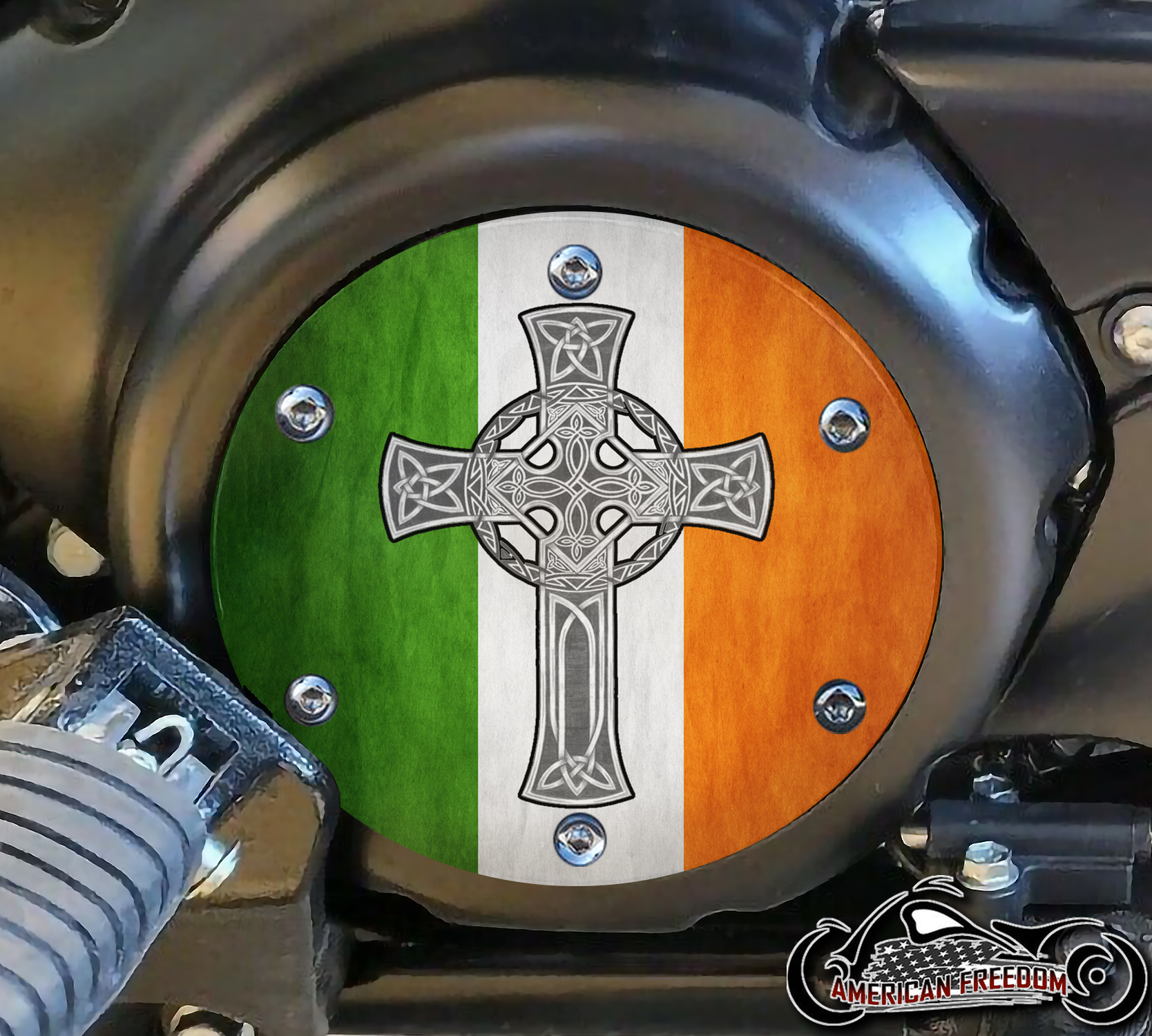 SUZUKI M109R Derby/Engine Cover - Irish Cross